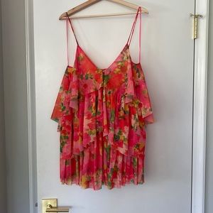 Zara mesh babydoll dress